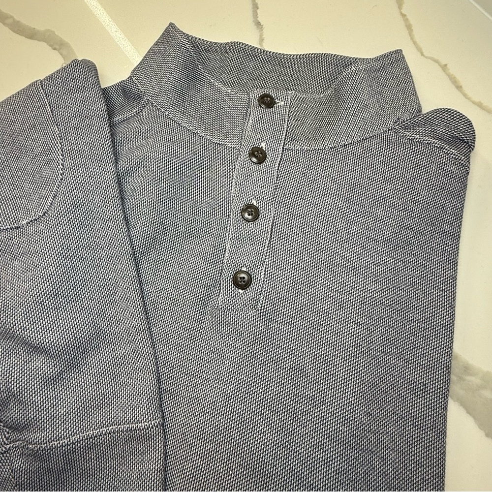 Cutter & Buck men's Navy/white pattern southwik Greg mock neck pullover size IXB